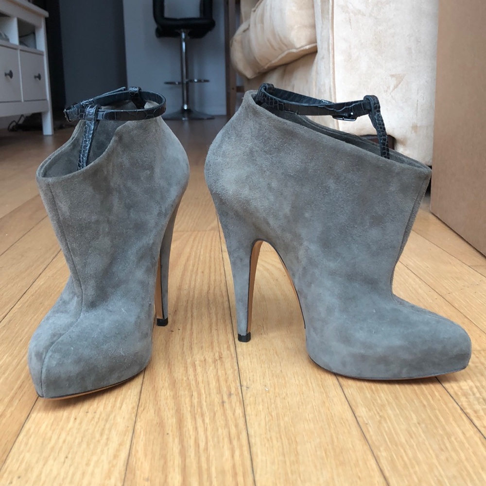 Grey suede Givenchy booties